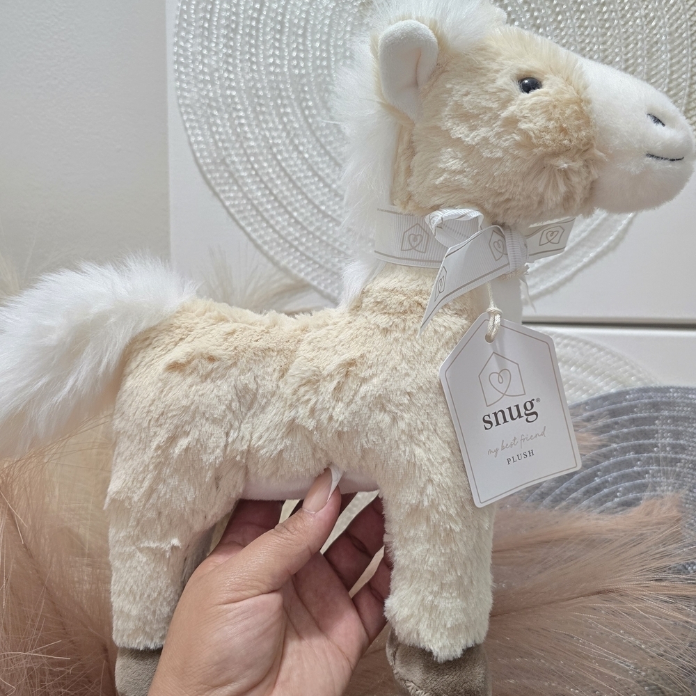 Snug Cream Plush Pony Toy